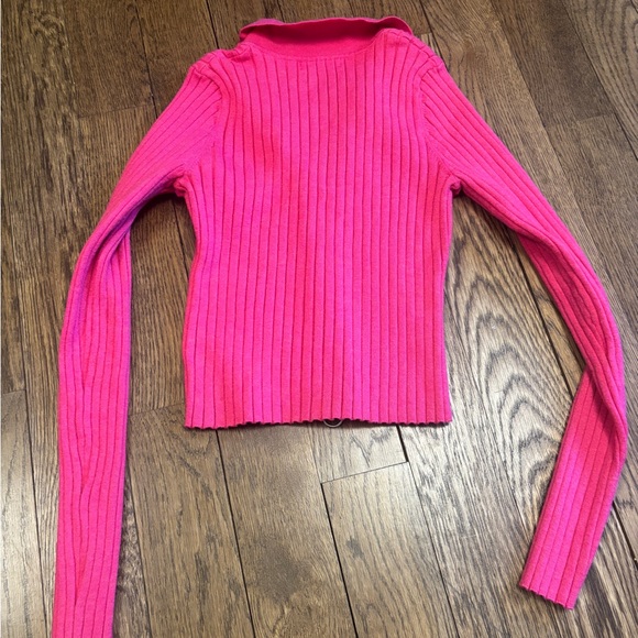 Altar'd State Fuchsia Ribbed Cardigan - Picture 3 of 3